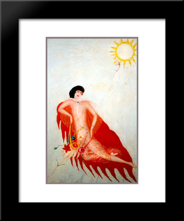 Portrait Of Myself 20x24 Black Modern Wood Framed Art Print Poster by Stettheimer, Florine