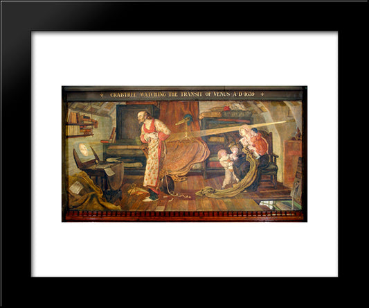 Crabtree Watching The Transit Of Venus In 1639 20x24 Black Modern Wood Framed Art Print Poster by Brown, Ford Madox