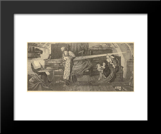 First Observation Of The Transit Of Venus By William Crabtree In 1639 20x24 Black Modern Wood Framed Art Print Poster by Brown, Ford Madox