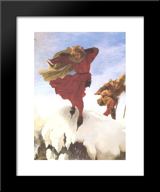 Manfred On The Jungfrau 20x24 Black Modern Wood Framed Art Print Poster by Brown, Ford Madox