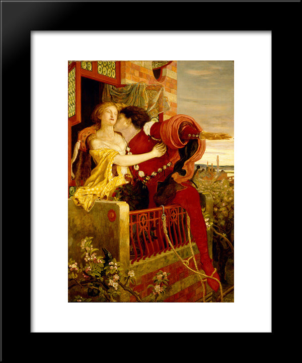 Romeo And Juliet 20x24 Black Modern Wood Framed Art Print Poster by Brown, Ford Madox