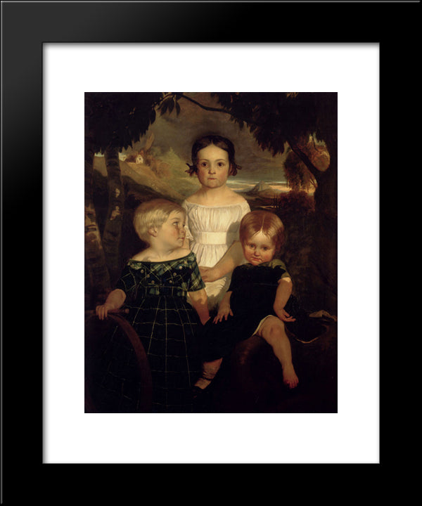 The Bromley Children 20x24 Black Modern Wood Framed Art Print Poster by Brown, Ford Madox