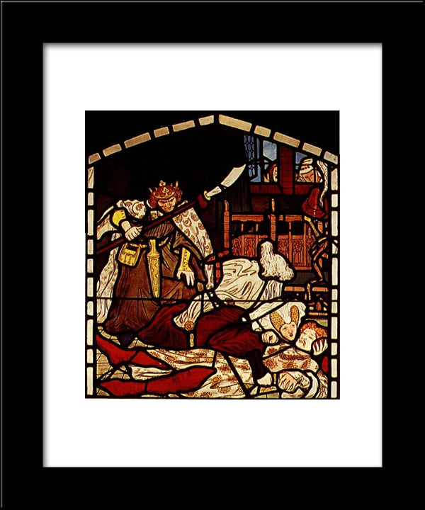 The Death Of Sir Tristan, From 'The Story Of Tristan And Isolde', William Morris & Co. 20x24 Black Modern Wood Framed Art Print Poster by Brown, Ford Madox