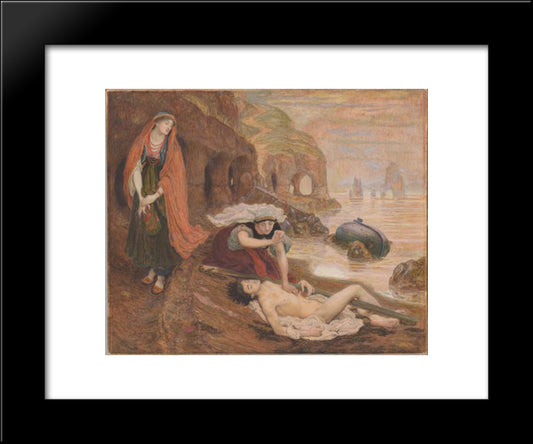 The Finding Of Don Juan By Haidee 20x24 Black Modern Wood Framed Art Print Poster by Brown, Ford Madox