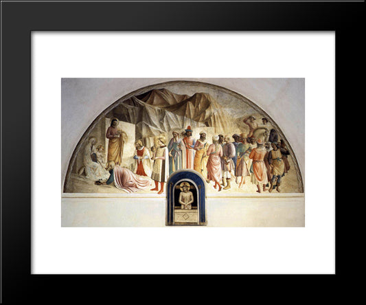 Adoration Of The Magi 20x24 Black Modern Wood Framed Art Print Poster by Angelico, Fra