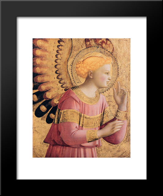 Archangel Gabriel Annunciate 20x24 Black Modern Wood Framed Art Print Poster by Angelico, Fra