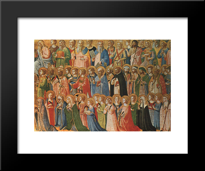 Christ Glorified In The Court Of Heaven 20x24 Black Modern Wood Framed Art Print Poster by Angelico, Fra