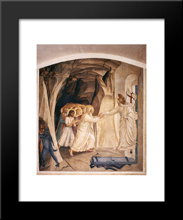 Christ In Limbo 20x24 Black Modern Wood Framed Art Print Poster by Angelico, Fra
