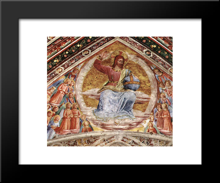 Christ The Judge 20x24 Black Modern Wood Framed Art Print Poster by Angelico, Fra