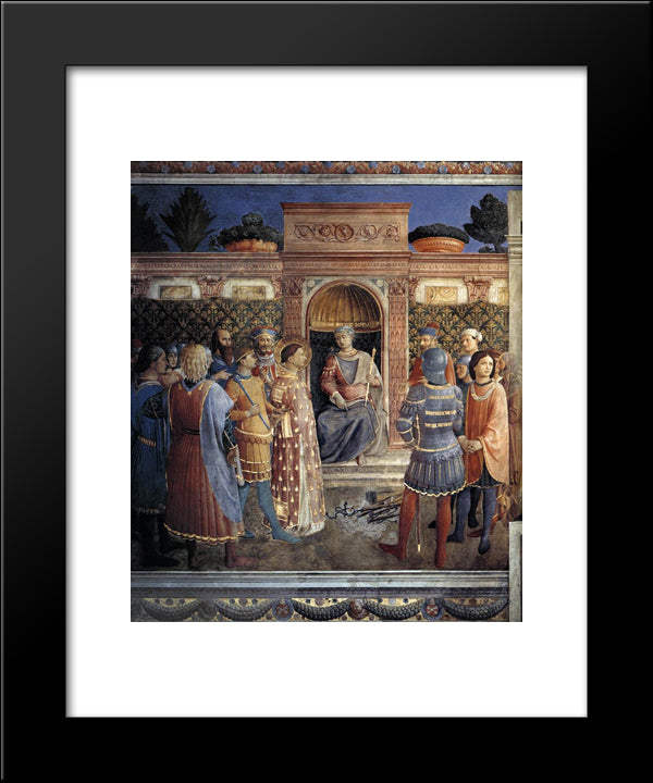 Condemnation Of St. Lawrence By The Emperor Valerian 20x24 Black Modern Wood Framed Art Print Poster by Angelico, Fra