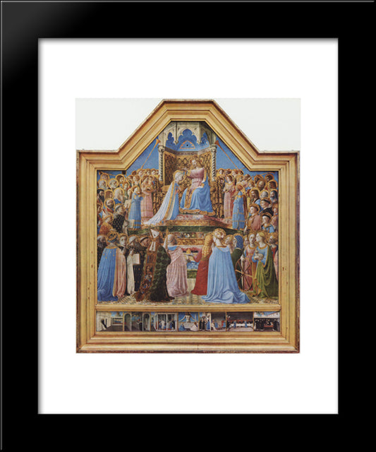 Coronation Of The Virgin 20x24 Black Modern Wood Framed Art Print Poster by Angelico, Fra