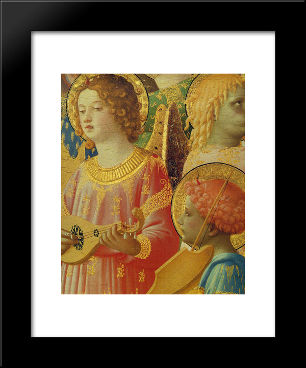 Coronation Of The Virgin (Detail) 20x24 Black Modern Wood Framed Art Print Poster by Angelico, Fra
