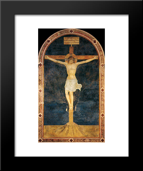 Crucified Christ 20x24 Black Modern Wood Framed Art Print Poster by Angelico, Fra