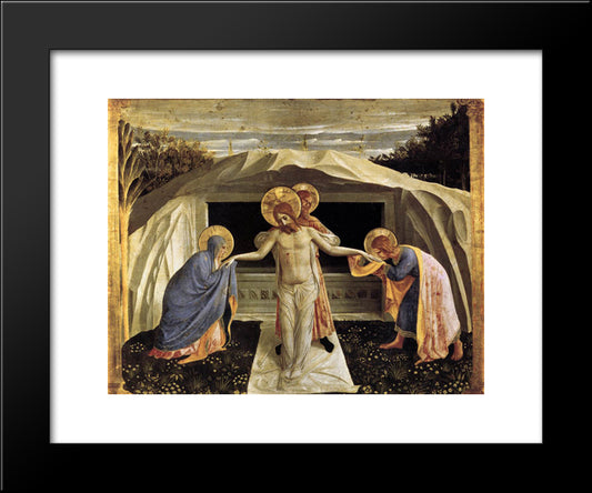 Entombment 20x24 Black Modern Wood Framed Art Print Poster by Angelico, Fra