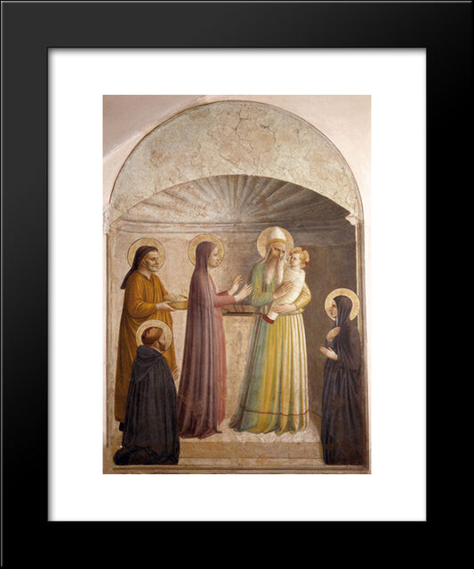 Presentation Of Jesus In The Temple 20x24 Black Modern Wood Framed Art Print Poster by Angelico, Fra