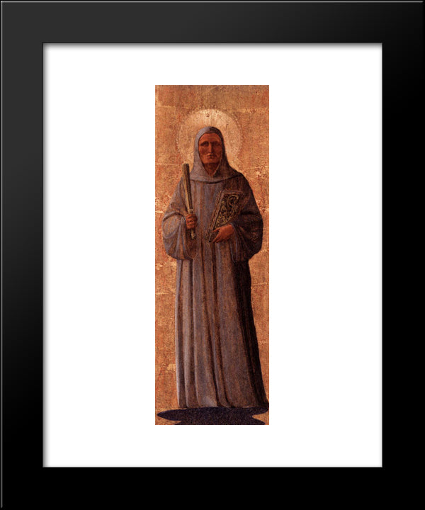St. Bernard Of Clairvaux 20x24 Black Modern Wood Framed Art Print Poster by Angelico, Fra