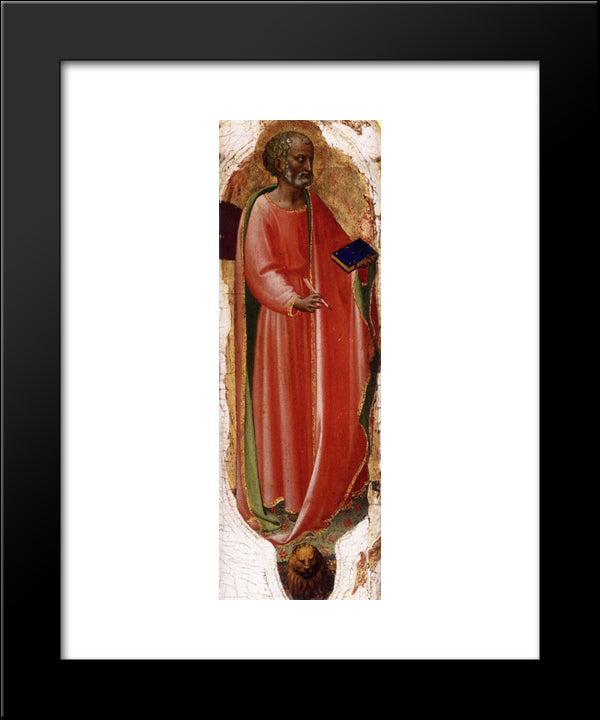 St. Mark 20x24 Black Modern Wood Framed Art Print Poster by Angelico, Fra