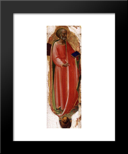 St. Mark 20x24 Black Modern Wood Framed Art Print Poster by Angelico, Fra