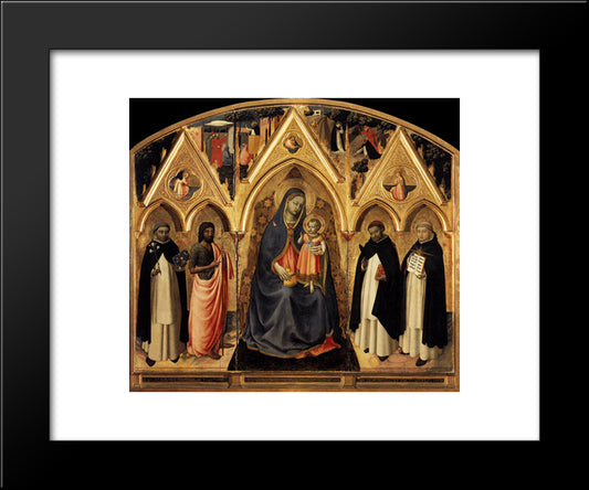 St. Peter Martyr Altarpiece 20x24 Black Modern Wood Framed Art Print Poster by Angelico, Fra
