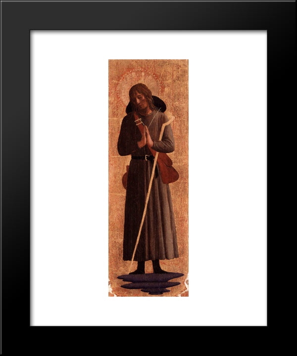 St. Roche 20x24 Black Modern Wood Framed Art Print Poster by Angelico, Fra