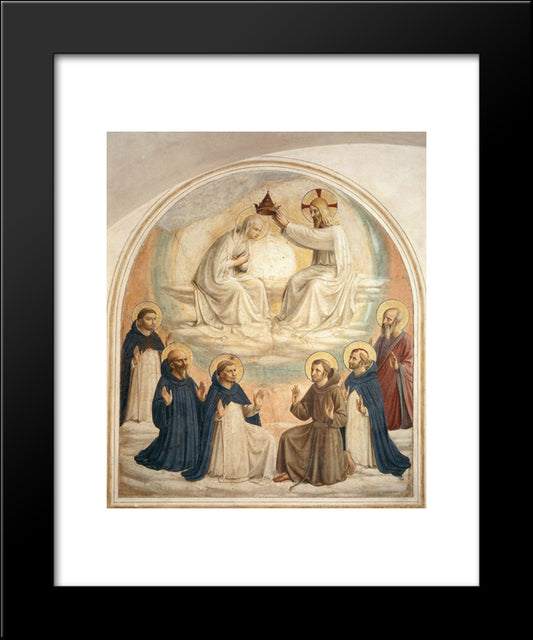 The Coronation Of The Virgin 20x24 Black Modern Wood Framed Art Print Poster by Angelico, Fra