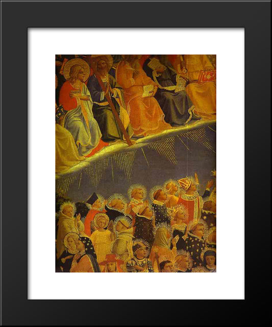 The Last Judgement. Detail The Blessed 20x24 Black Modern Wood Framed Art Print Poster by Angelico, Fra