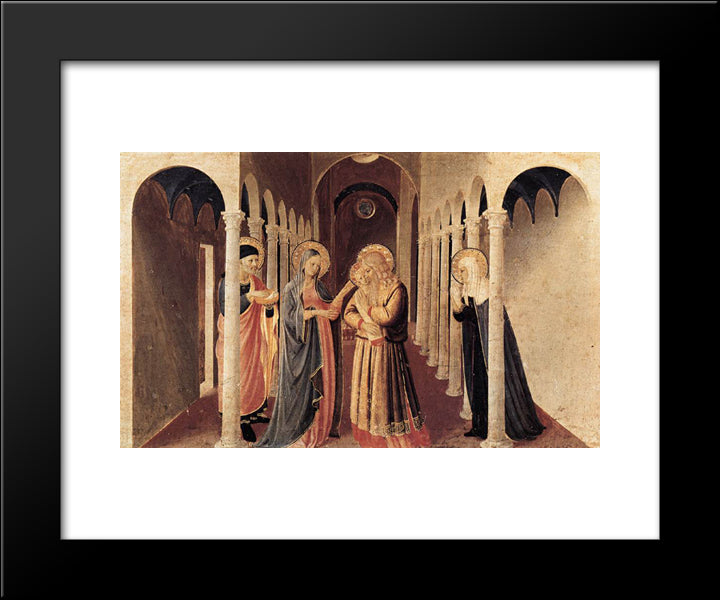 The Presentation Of Christ In The Temple 20x24 Black Modern Wood Framed Art Print Poster by Angelico, Fra