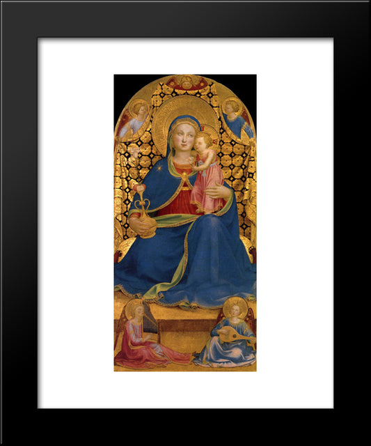 The Virgin Of Humility 20x24 Black Modern Wood Framed Art Print Poster by Angelico, Fra