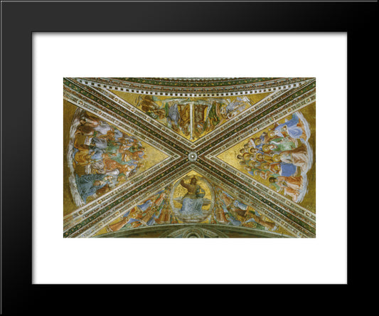 View Of The Chapel Vaulting 20x24 Black Modern Wood Framed Art Print Poster by Angelico, Fra