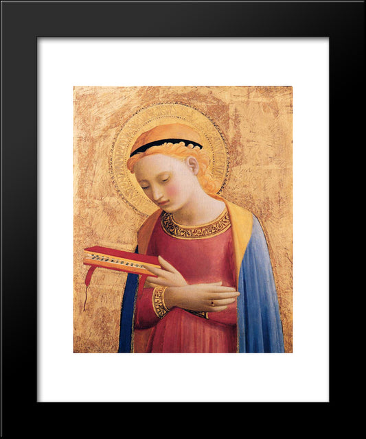 Virgin Mary Annunciate 20x24 Black Modern Wood Framed Art Print Poster by Angelico, Fra