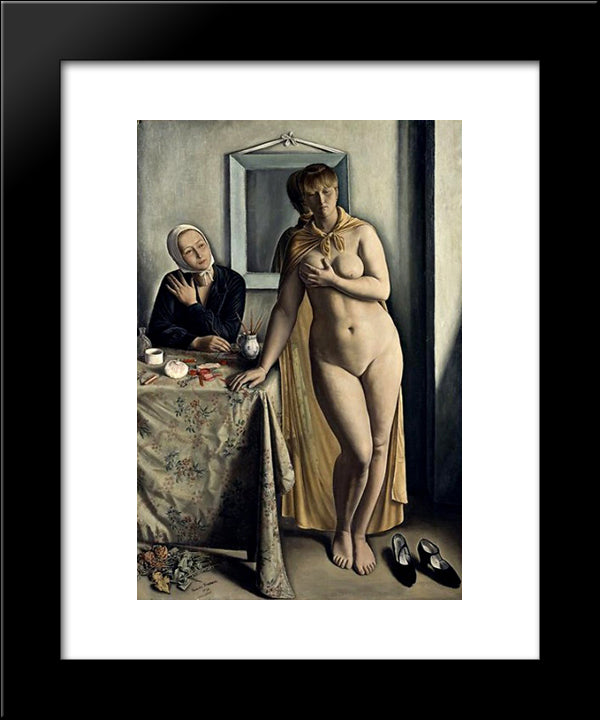 A La Toilette 20x24 Black Modern Wood Framed Art Print Poster by Barraud, Francois