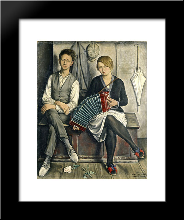 Le Malcontent 20x24 Black Modern Wood Framed Art Print Poster by Barraud, Francois
