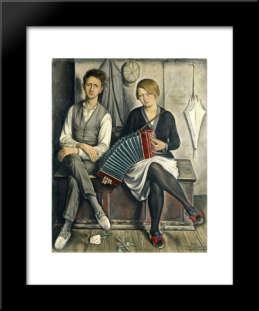 Le Malcontent 20x24 Black Modern Wood Framed Art Print Poster by Barraud, Francois