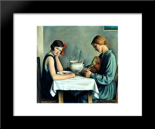 Tailleuses De Soupe 20x24 Black Modern Wood Framed Art Print Poster by Barraud, Francois