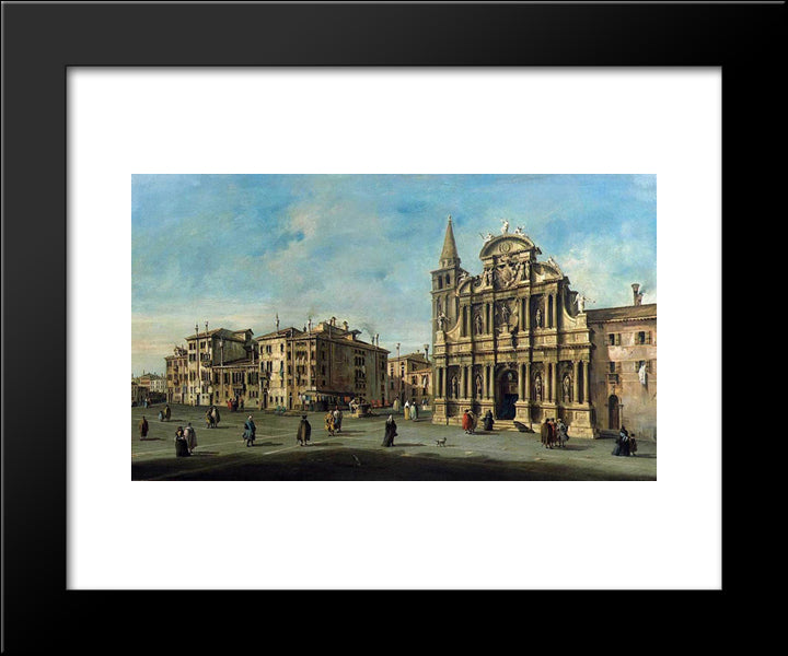 Church Of Santa-Maria Zobenigo 20x24 Black Modern Wood Framed Art Print Poster by Guardi, Francesco