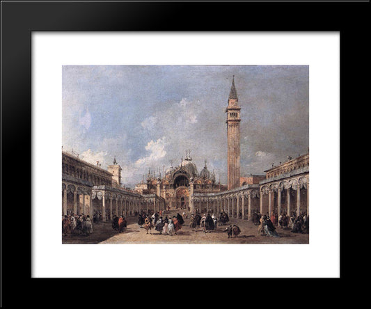 The Feast Of The Ascension 20x24 Black Modern Wood Framed Art Print Poster by Guardi, Francesco