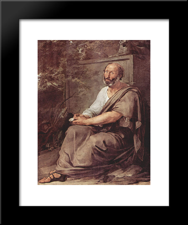 Aristoteles 20x24 Black Modern Wood Framed Art Print Poster by Hayez, Francesco