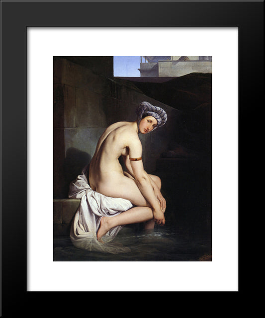 Bathsheba 20x24 Black Modern Wood Framed Art Print Poster by Hayez, Francesco