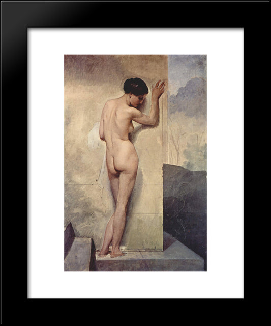 Female Nude 20x24 Black Modern Wood Framed Art Print Poster by Hayez, Francesco