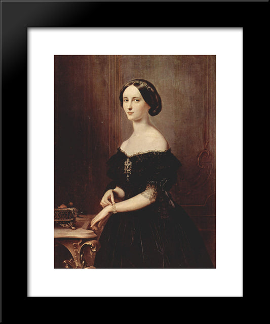 Portrait Of A Venetian Woman 20x24 Black Modern Wood Framed Art Print Poster by Hayez, Francesco