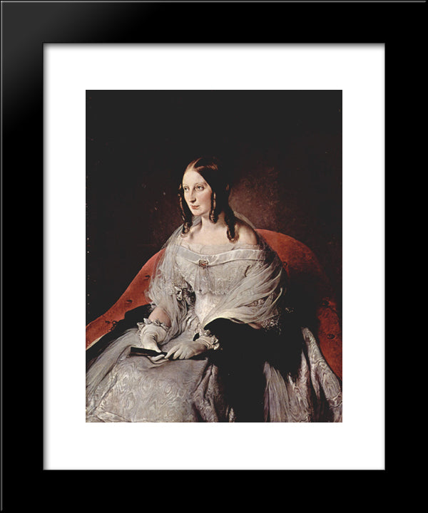 Portrait Of Princess Di Sant 'Antimo 20x24 Black Modern Wood Framed Art Print Poster by Hayez, Francesco