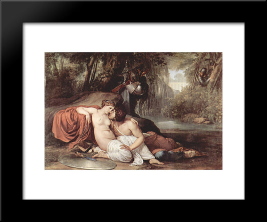 Rinaldo And Armida 20x24 Black Modern Wood Framed Art Print Poster by Hayez, Francesco