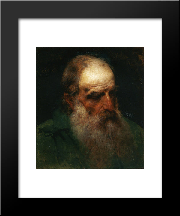 Self-Portrait 20x24 Black Modern Wood Framed Art Print Poster by Hayez, Francesco