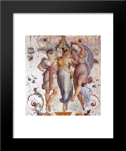 Wall Decoration (Detail) 20x24 Black Modern Wood Framed Art Print Poster by Hayez, Francesco