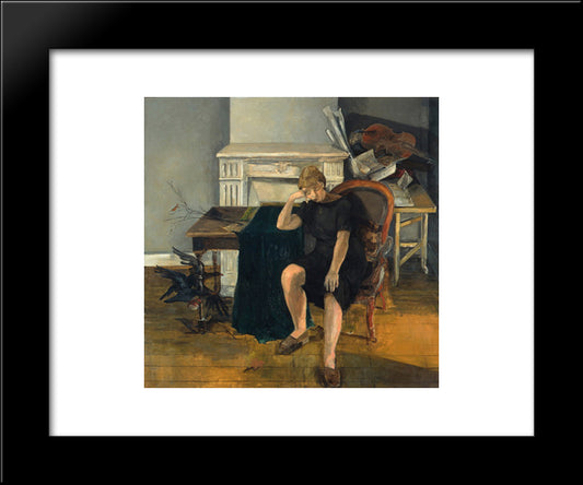 L'Annonce De L'Hiver 20x24 Black Modern Wood Framed Art Print Poster by Gruber, Francis