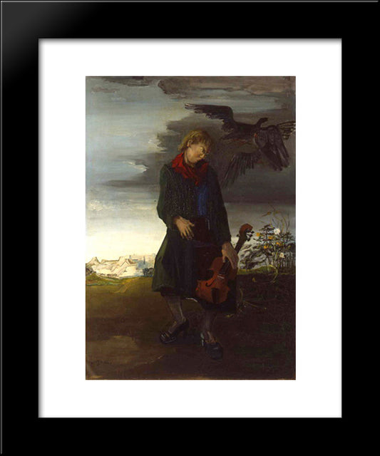 L'Automne 20x24 Black Modern Wood Framed Art Print Poster by Gruber, Francis