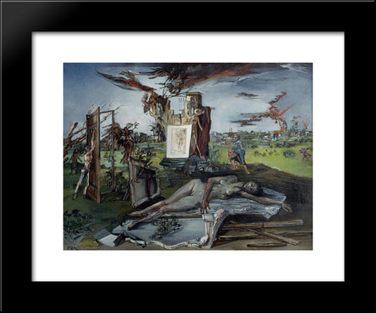 L'Hommage A Callot 20x24 Black Modern Wood Framed Art Print Poster by Gruber, Francis