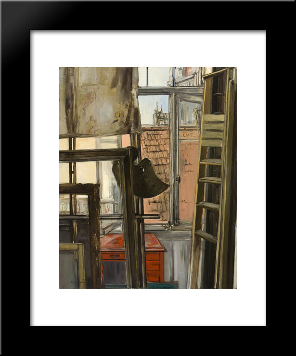 Untitled 20x24 Black Modern Wood Framed Art Print Poster by Gruber, Francis