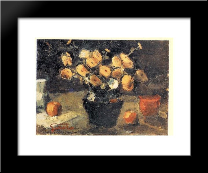 Flowers 20x24 Black Modern Wood Framed Art Print Poster by Sirato, Francisc