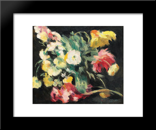 Millefiori 20x24 Black Modern Wood Framed Art Print Poster by Sirato, Francisc